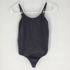 Soho girls s/m caged back black bodysuit thong